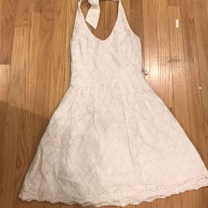 Lilly Pulitzer white crochet halter dress